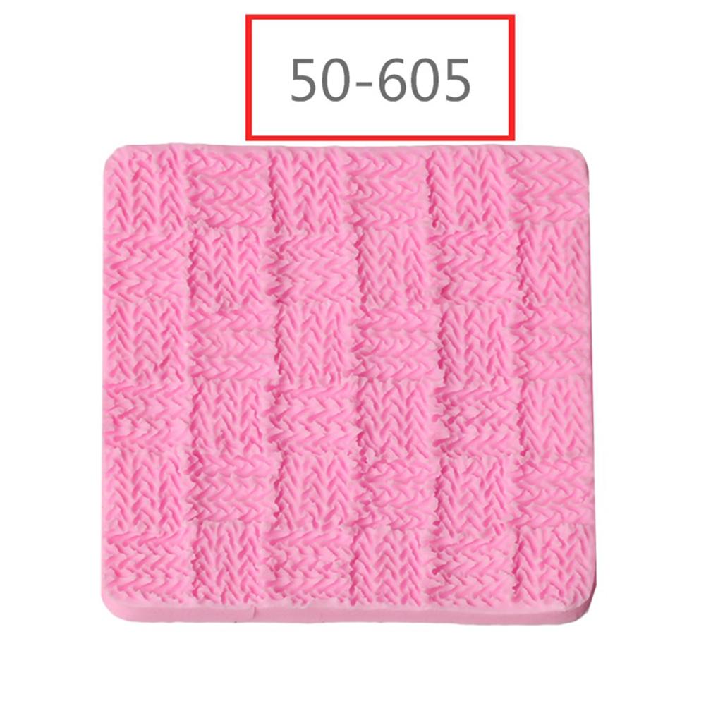 1pc Needle Knitting Texture Fondant Cake Decorating Craft Mold for Baking Pink 50-605#0