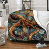 1PC Colorful octopus, abstract art  Print Blanket Warm Soft Suitable for All Seasons for Home Sofa Travel Camping Picnics RV