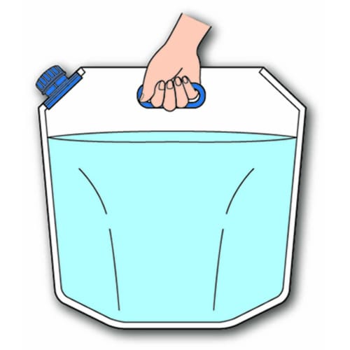 Kakusee HJT-05 Foldable 10L Freestanding Water Tank, Ideal for Emergency Preparedness, Camping, and Outdoor Activities, Clear, Approx. 38cm H x 40cm W