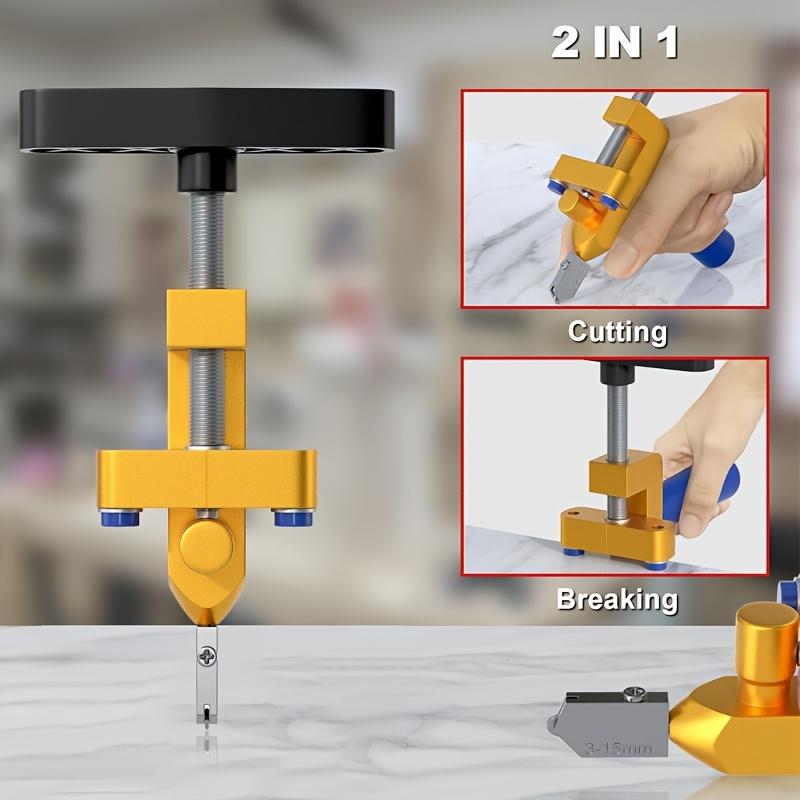 Langlebiger & Benutzerfreundlicher 2-in-1 Glas- & Keramikfliesenschneider - Präzises Schneiden & Brechen - für DIY- & Profi-Projekte