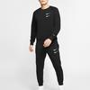 Nike Embroidered Swoosh Crew Neck Sweatshirt Men Tops Black CJ4872-010