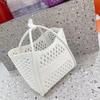Silicone Jelly Handbag: Hollow Design, Multi-Purpose for Shopping, Picnics, Beach, Bath, and Vegetables.