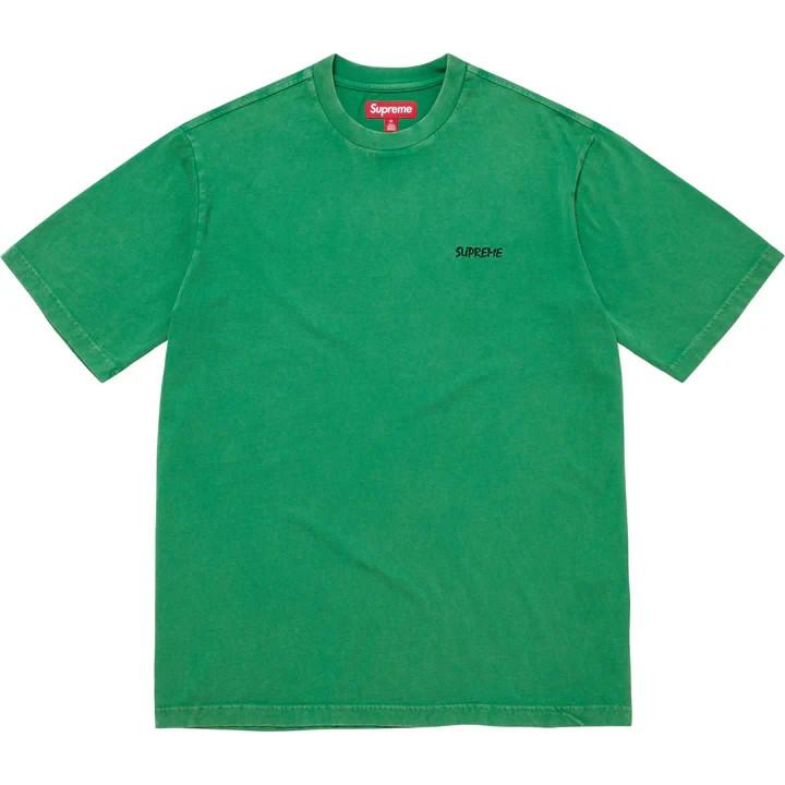 Верх Supreme с коротким рукавом, стирка, зеленый XL