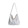 Plain Easy Reversible Shoulder Bag - Striped Ivory