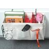 2Pcs Bedside Caddy Bed Organizer Bag with Pockets Canvas Hanging Hook Dorm Rooms Bed Bedroom Kitchen Storage Bag