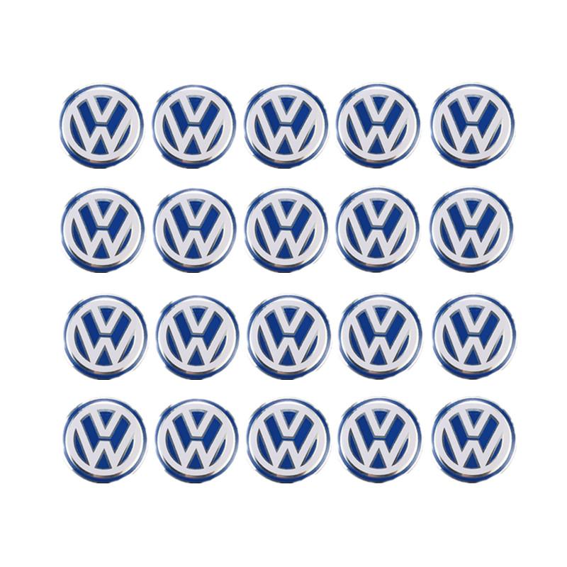 Car Key Shell Remote Control Sticker Round Shape Logo For Volkswagen VW Passat Golf 4 5 6 7 GTI Rline Tiguan Bora Polo Jetta Zj4