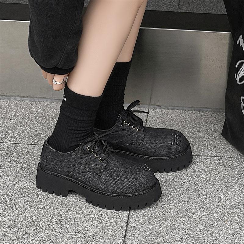 Big head Derby shoes men's autumn and winter platform casual leather shoes American tooling trendy shoes 9260-J