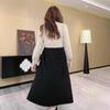 Luxury Lace Jacquard Long-Sleeve Dress for Middle-Aged Women - Autumn/Winter Collection