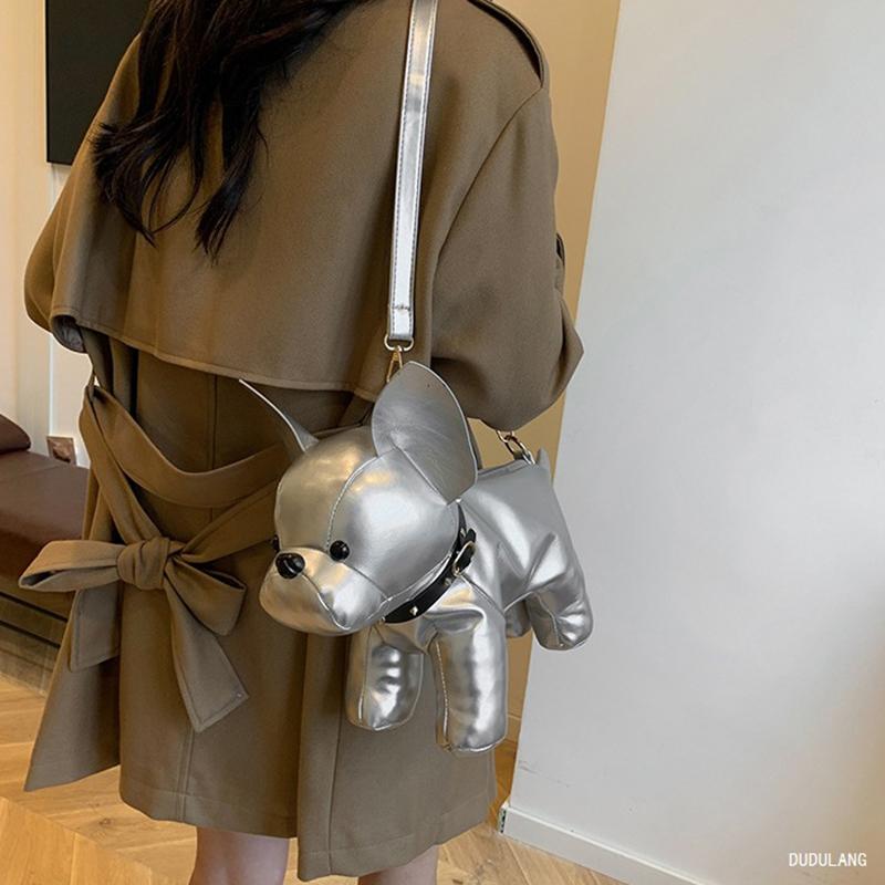 SCIONE Geantă Crossbody Păpușă Stereo Cățeluș Drăguț 2025 Nouă Originală Personalitate Păpușă Geantă de Umăr Animal PU Impermeabilă Geantă Messenger