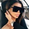 Fashion Luxury Designer Vintage Sunglasses Women Square Oversized Shades Trendy Party Travel Lady Glasses
