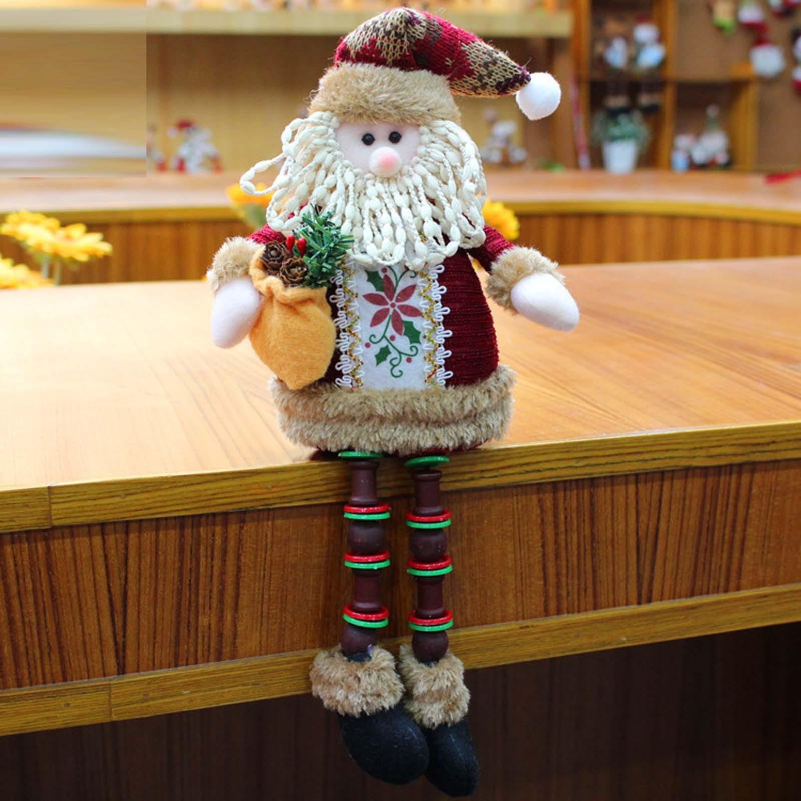 Children s Toys Christmas Plush Dolls Creative Santa Claus Christmas Tree Decorations Snowman Window Children s Christmas Gifts