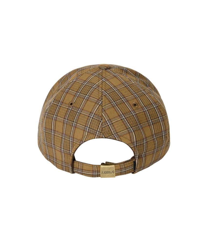 AJOBYAJO Check Baseball Cap [Camel]