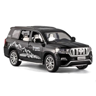 1/32 Ölçekli Toyota Prado pres döküm model araç Oyuncak, Geri Çekin Oyuncak Araç Ses ve Işık ile Çocuklar için Yürümeye Başlayan Erkek Kız Hediye Koleksiyonu