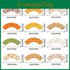 Thanksgiving Themed Pumpkin Leaf Pattern Paper Cake Border Props Decoration