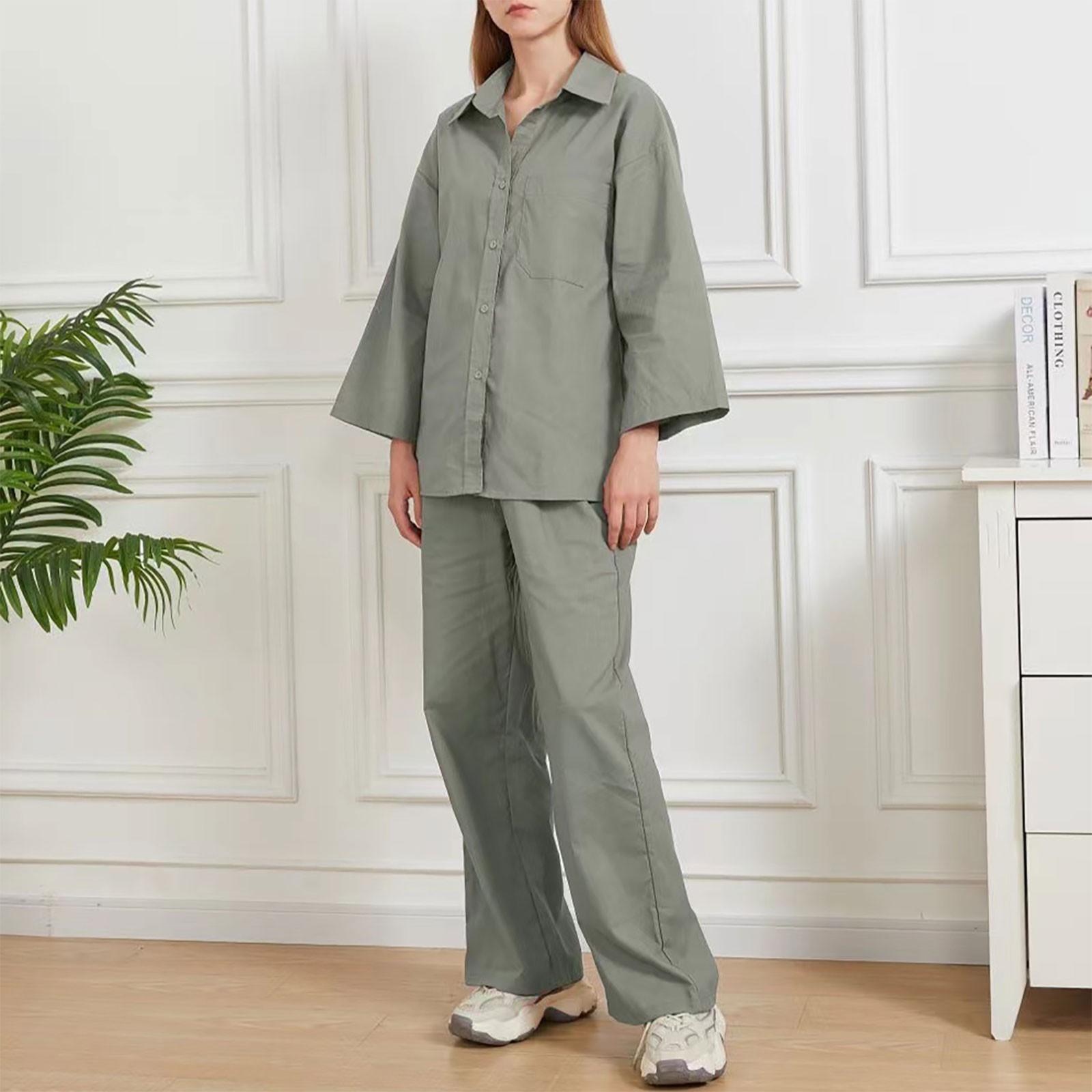 

Женский комплект из хлопка и льна, модная рубашка с темпераментом, комплект из двух предметов S