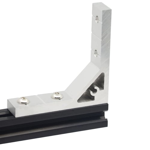 Iverntech 4-Piece 18x78x78mm Strong Support Corner Brackets for 2020 Series V-Slot Aluminum Extrusion Profiles, 16 M5 Screws and 16 M5 T-Nuts