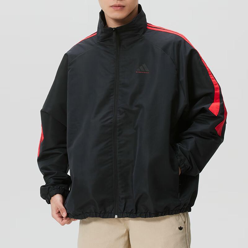 Adidas JZ0373 Basketball Woven Mesh-Lined Jacket