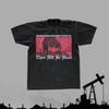T-shirt Vintage d'Été pour Femme Grande Taille There W1Ll Be Bl00D Respirant Élégant Polyvalent Style Urbain Surdimensionné