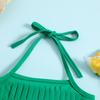 Adorable 3-Piece Sling Swimsuit Set for Infant & Toddler Girls with Bow Design