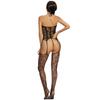 Stockings Sexy Lingerie Suit Fishnet Female Jumpsuit Lace Transparent Mesh Sheer Bodysuit Thigh High See Through Open Crotch