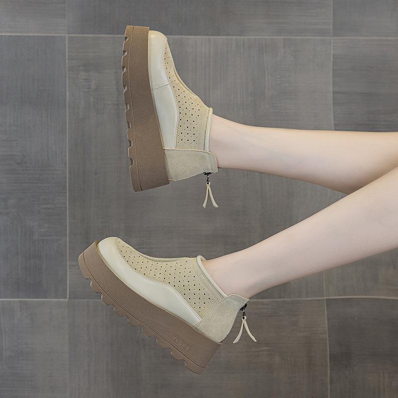 Spring and summer new hole casual sandals breathable thick sole heightening versatile hollow 16