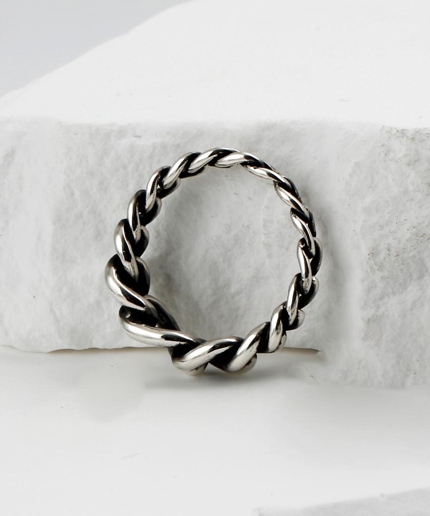 Shoveoff Silver 925 Friendship Couple Daily Chain Ring Silver Ring Svr-S616