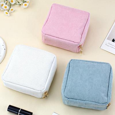 Cord-Make-up-Aufbewahrungstasche Koreanischer Stil Tragbar Klein Mehrschichtig Make-up-Tasche Reise-Aufbewahrungstasche