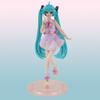 New 21cm Anime Figure Hatsune Miku Pink skirt Green Long haired Girl Desktop Decoration Collection PVC Model Toys Kids Gifts