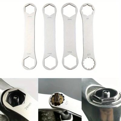 Multifunctional Stainless Steel Bike Bicycle Front Fork Axle Wrench Repair Tools Hand Professional Bicycle Cars Repair Tool Kits.