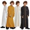 Middle Eastern Teen Boy's Stand Collar Zipper Robe - Ethnic Dubai Hui Style
