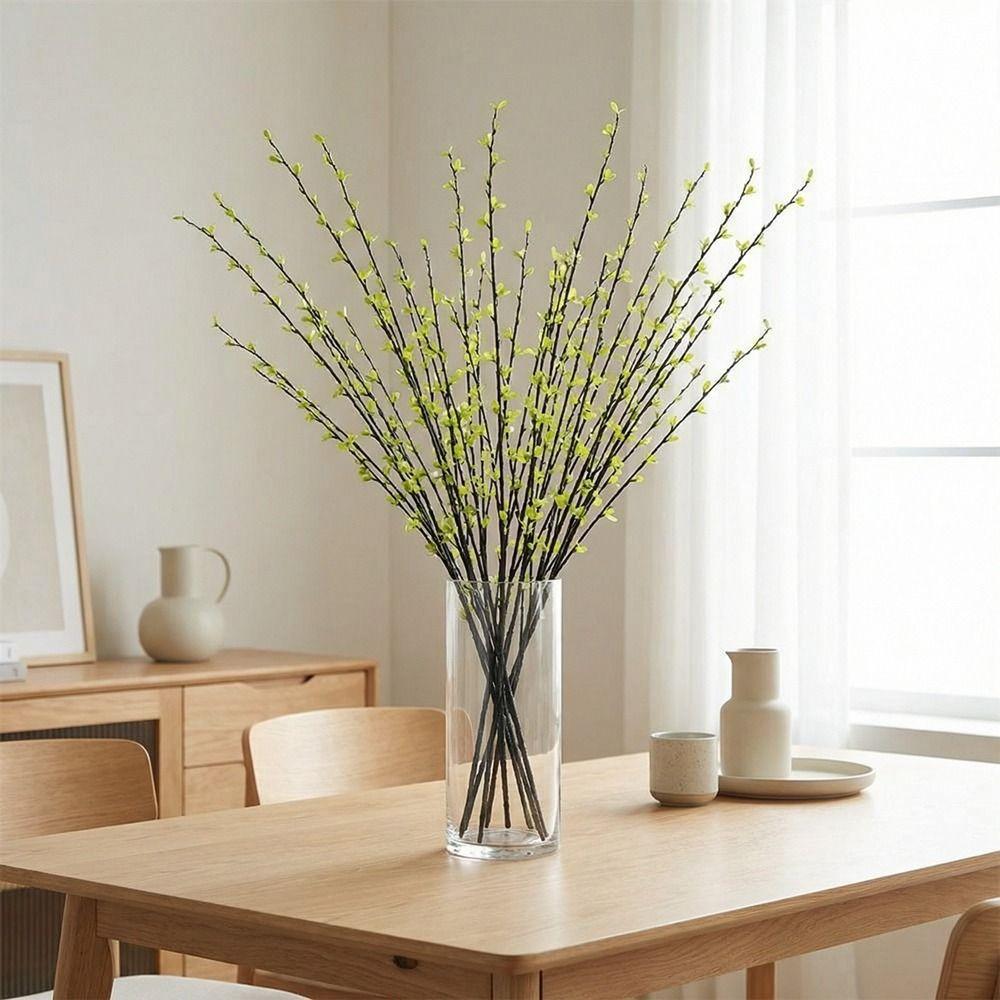Floating Branch Willow Sprout Plants Real Touch Green Plum Bouquet Simulation Green Plant Homestay