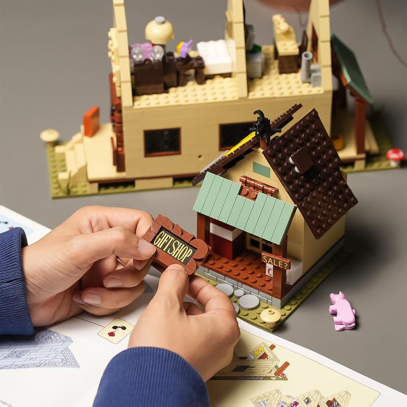 1030PCS Gravityed Fall house Building Block Kids Toy Farm Architecture Model Bricks Desktop Decoration Birthday GIfts
