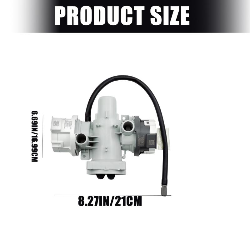 AHA75693501 Washer Dryer Drain Pump Assembly Washer Pump Heavy Duty for WM4500HBA/00 WM3555HWA/00 Washer Dryer Accessories