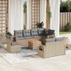 VidaXL Garden Lounge Set with Cushions 9 Pcs, Patio Sofas, Patio Furniture Set, Outdoor Furniture, Beige 3224659