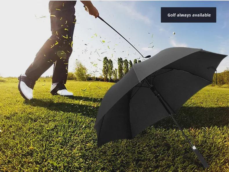 Men's Large Heavy-Duty Long Handle Golf Umbrella with Logo
