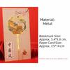 Metal Beijing Tourism Bookmark Painting Hollow Literary Flower Pagination Mark Stationery Tassel Pendant Bookmark