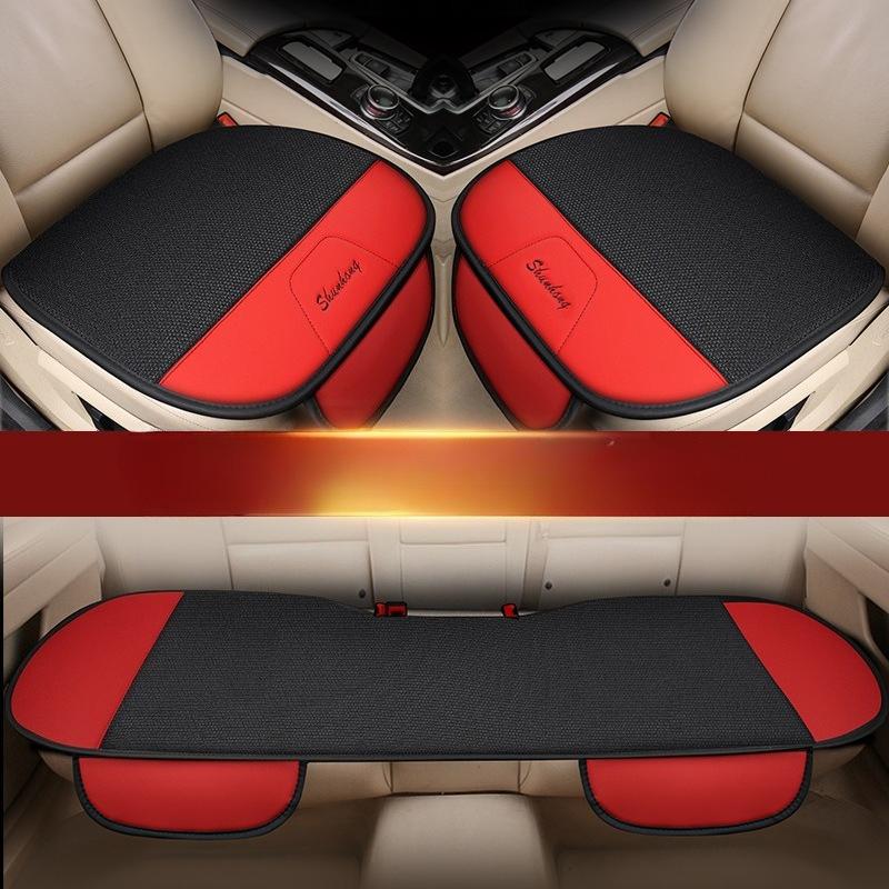 New Car Seat Cushion Four Seasons Universal Cotton and Hemp Office Chair Comfortable Dual Use Backless Car Seat Cushion