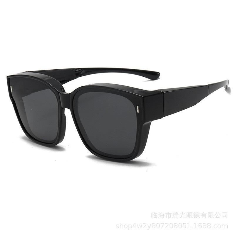 Folding glasses sunglasses men's trendy clips polarized light UV protection men's drivers driving sunglasses women