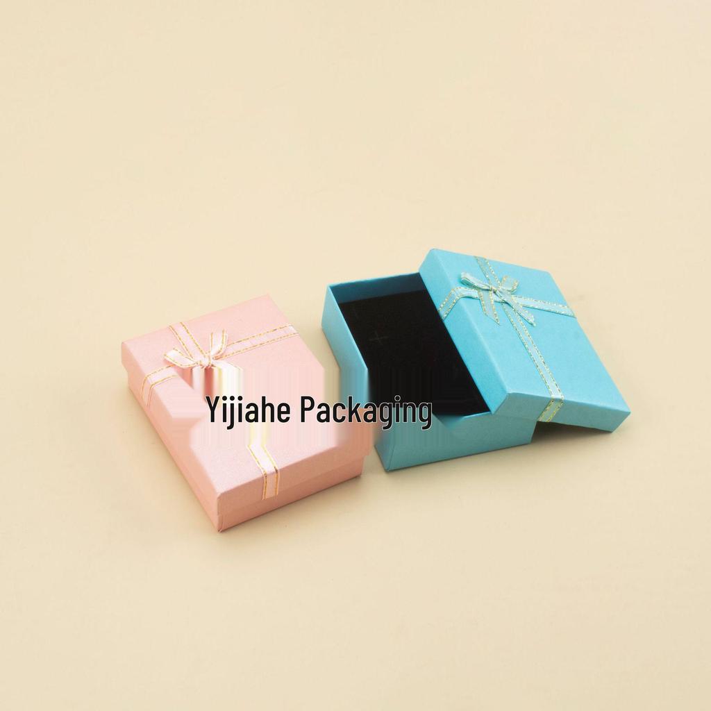 Candy Color Ribbon Bow Necklace Gift Box - High-End Pearlescent Cloud Design