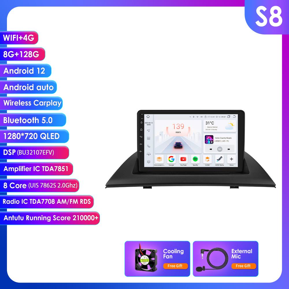 

OSSURET 9 7862 Автомагнитола Carplay Android Auto Для BMW X3 E83 2004 -2012 мультимедийный плеер GPS навигация Стерео 4G Автомагнитола 2din QLED Интеллектуальный экран S8 8Core 8G 128G