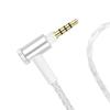 Universal 3.5mm Silver Plated Braided Earphone Cable Wire Double 0.78mm Pin Design for TF10 Stable Connection 1.1m