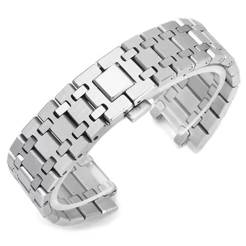 21mm 26mm 904 Solid Stainless Steel Watchband For AP 15400 15703 AP ROYAL OAK Audemars Piguet Royal Oak Watch Strap Men Bracelet