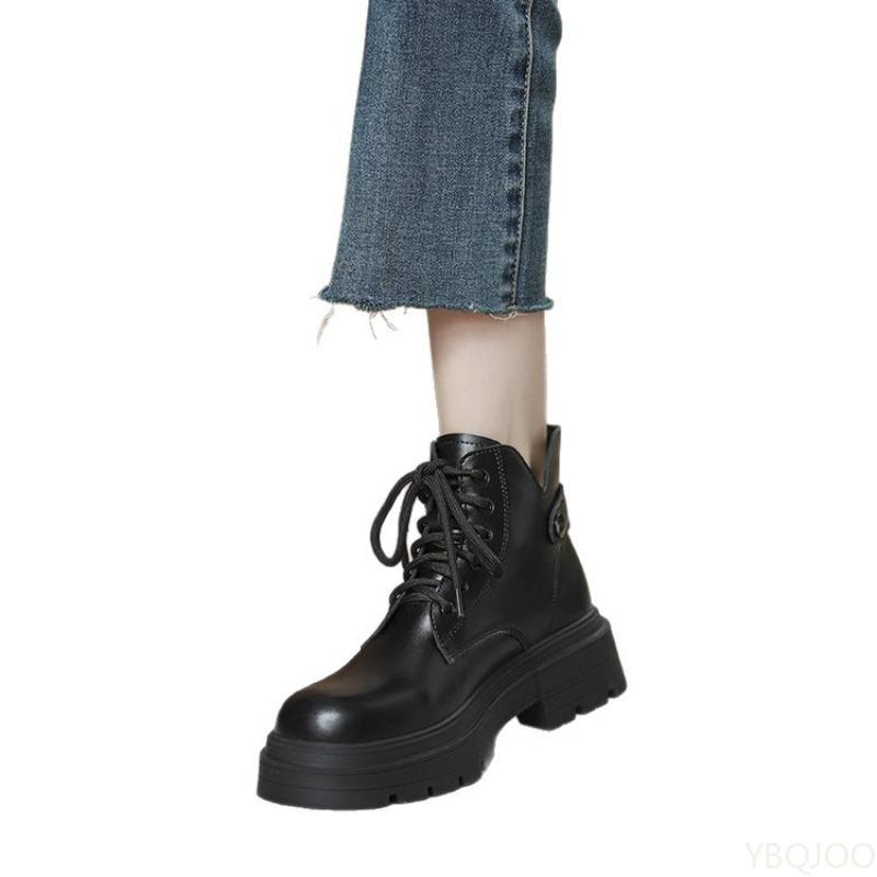 

Fashionable versatile women s boots spring autumn new leisure simple comfortable square toe thick heel women short boots 35