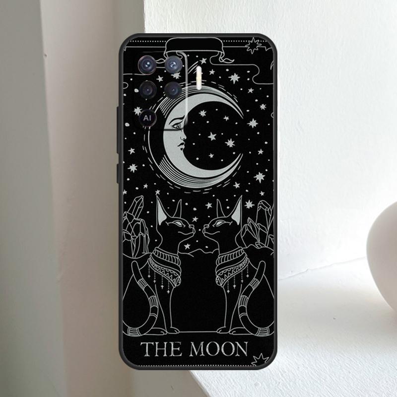 Moon Tarot Witch Cat For OPPO A96 A76 A16 A5 A6 Pro A15 A17 A57 A18 A38 A58 A78 A98 A54 A74 A94 A40 A60 A80 Case