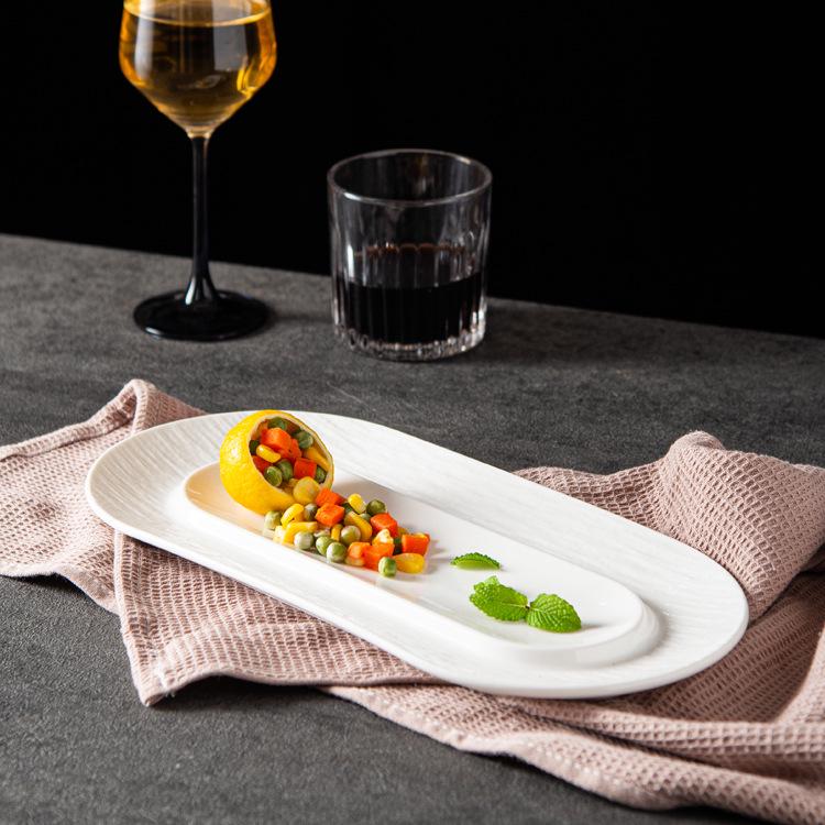 European Ceramic Plate: Large Underglaze Color Stone Texture Soup Bowl, Microwave Safe for Restaurants and Hotels