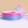 Wholesale Durable Polyester Rainbow Gradient Tulle Ribbon Birthday Floral Gift Decoration DIY Hair Accessory Bow Material