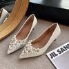 Ladies Shoes Black Flat Women Footwear Pointed Toe Fashion 2024 New Arrival A Walking Comfortable And Low Price Casual Sale 39