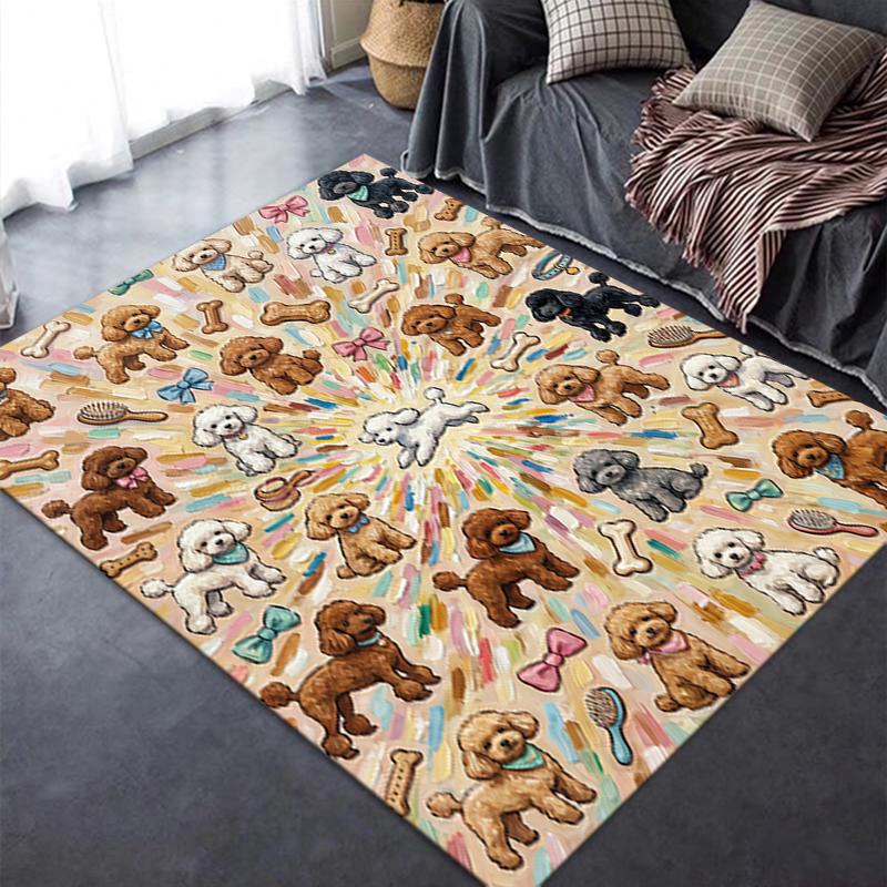 2025 New Cute puppy Carpet Rug for Living Room Bedroom Home Sofa Decoration,Kids play Non-slip Floor Mat