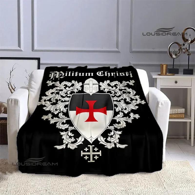 Kreuzzug Kreuz Templer Ritter Bedruckte Decke Flansch warme Decke Bettwäsche Picknickdecken Home Travel Born Geburtstagsgeschenk