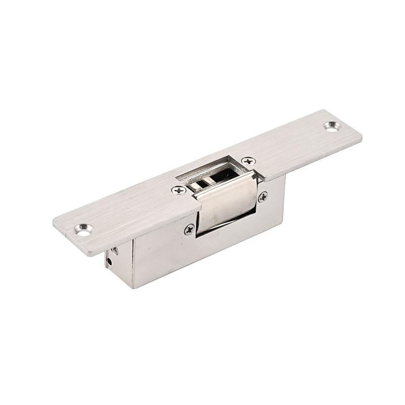DFD Narrow-mouth Cathode Model Standard Electric Strike Lock 12V Long Short Faceplate for Wooden Metal Door Access